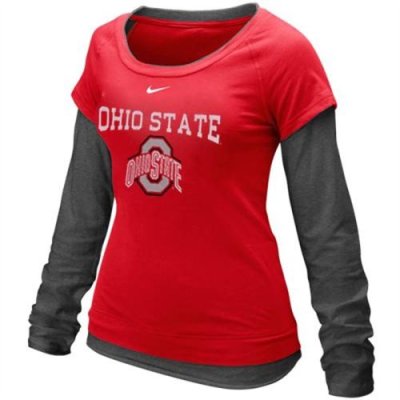 Nike Ohio State Buckeyes Womens Long Sleeve Double Layer T-shirt