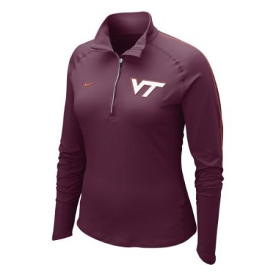 Nike Virginia Tech Hokies Womens Half-zip Dri-fit Element Top