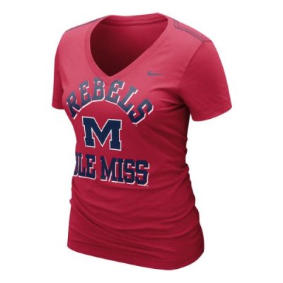Nike Mississippi Rebels Womens Whose That V-neck T-shirt