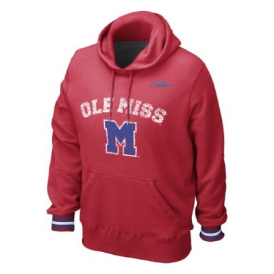 Nike Mississippi Rebels Vault Stripe Pull-over Hooded Sweatshirt