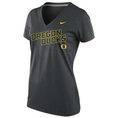Nike Oregon Ducks Womens Stealth Legend V-Neck T-Shirt
