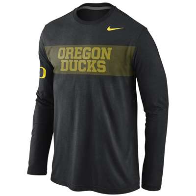 Nike Oregon Ducks Energy Long Sleeve Tri-Blend T-Shirt
