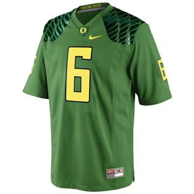 Nike Oregon Ducks Replica Football Jersey - #6 Apple Green