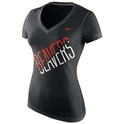 Nike Oregon State Beavers Women's Tri Faster Deep V-Neck T-Shirt