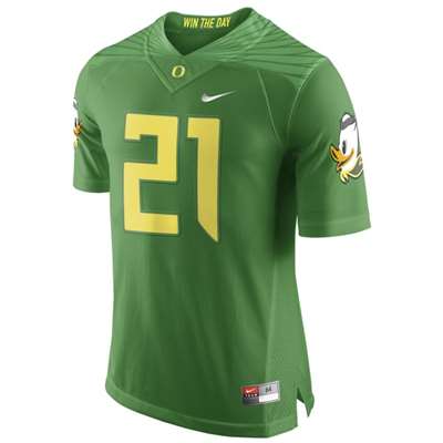 Nike Oregon Ducks Replica Football Jersey - #21 Apple Green