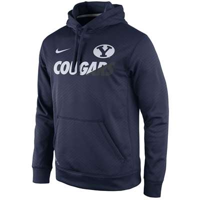 Nike Byu Cougars Sideline KO Fleece Hood Sweatshirt