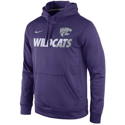 Nike Kansas State Wildcats Sideline KO Fleece Hood Sweatshirt