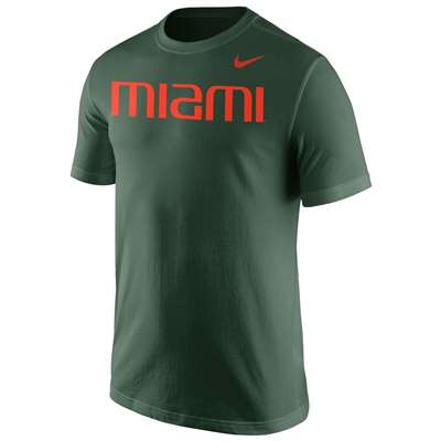 Nike Miami Hurricanes Cotton Wordmark T-Shirt