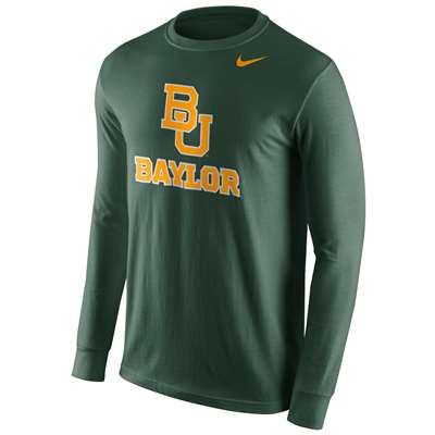 Nike Baylor Bears Cotton Long Sleeve Logo T-Shirt