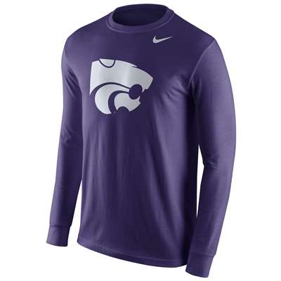 Nike Kansas State Wildcats Cotton Long Sleeve Logo T-Shirt