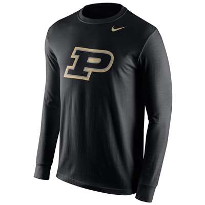 Nike Purdue Boilermakers Cotton Long Sleeve Logo T-Shirt