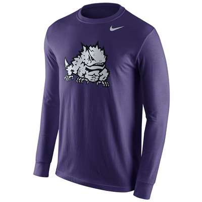 Nike TCU Horned Frogs Cotton Long Sleeve Logo T-Shirt