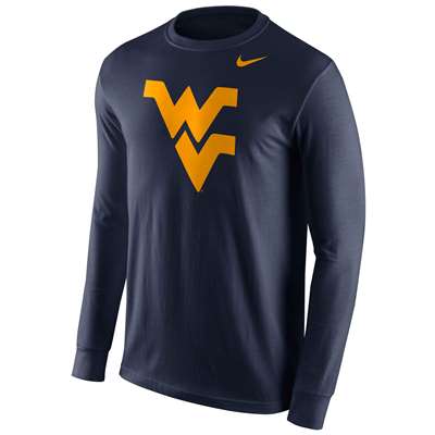 Nike West Virginia Mountaineers Cotton Long Sleeve Logo T-Shirt