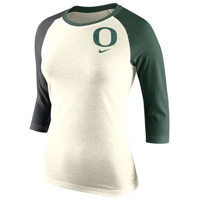 Nike Oregon Ducks Women's Tri Strong Side Ragalan Shirt