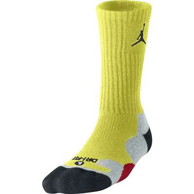 Air Jordan Dri-FIT Game Day Crew Socks - Electric Yellow