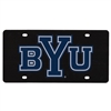 Brigham Young Inlaid Acrylic License Plate - Black Background