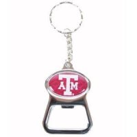 Texas A&m Metal Key Chain And Bottle Opener W/domed Insert