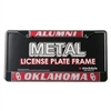 Oklahoma Sooners Alumni Metal License Plate Frame W/domed Insert - Crimson Background