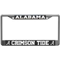 Alabama Crimson Tide Metal License Plate Frame - Carbon Fiber