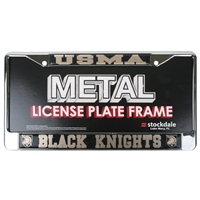 Army Black Knights Metal License Plate Frame W/domed Insert