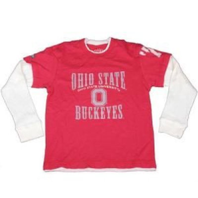 Ohio State Youth Double-layer Thermal L/s Tee By Colosseum