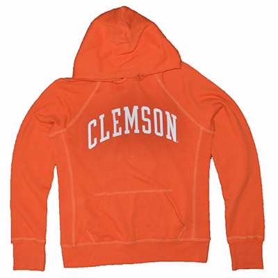 Clemson Hooded Sweatshirt - Ladies Hoody By League - Orange