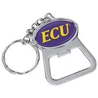 East Carolina Pirates Metal Key Chain And Bottle Opener W/domed Insert