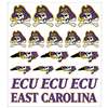 East Carolina Pirates Multi-Purpose Vinyl Sticker Sheet