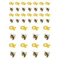 Georgia Tech Yellow Jackets Small Sticker Sheet - 2 Sheets