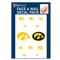Iowa Hawkeyes Face & Nail Decal Pack