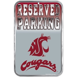Washington State Cougars Plastic Parking Sign