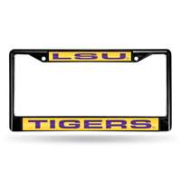 LSU Tigers Inlaid Acrylic Black License Plate Frame