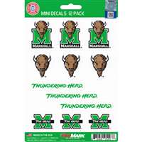Marshall Thundering Herd Mini Decals - 12 Pack