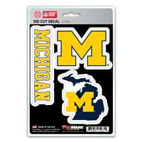 Michigan Wolverines Decals - 3 Pack