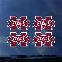 Mississippi State Bulldogs Transfer Decals - Set of 4
