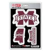 Mississippi State Bulldogs Decals - 3 Pack
