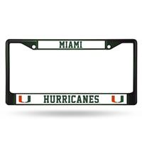 Miami Hurricanes Team Color Chrome License Plate Frame