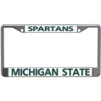 Michigan State Spartans Metal License Plate Frame w/Domed Acrylic