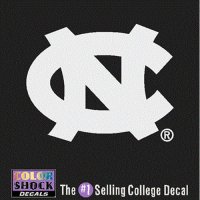 North Carolina Tar Heels Decal - Nc Logo - White