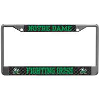 Notre Dame Fighting Irish Metal License Plate Frame - Carbon Fiber