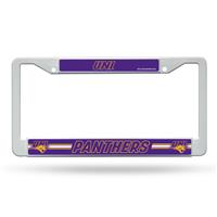 Northern Iowa Panthers White Plastic License Plate Frame
