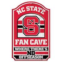 North Carolina State Wolfpack Fan Cave Wood Sign