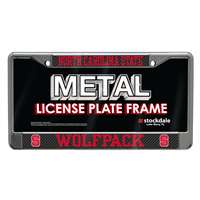 North Carolina State Wolfpack Metal License Plate Frame - Carbon Fiber