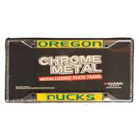Oregon Ducks Metal License Plate Frame W/domed Insert