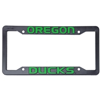 Oregon Ducks Plastic License Plate Frame - Oregon Ducks - Apple Green
