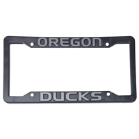 Oregon Ducks Plastic License Plate Frame - Oregon Ducks - Silver