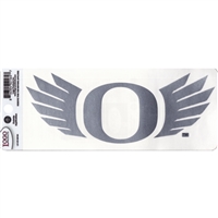 Oregon Ducks Wings Logo Transfer Decal - 6.5" x 2.5" - Chrome
