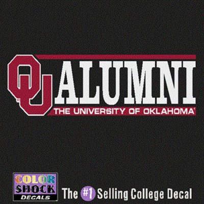 Oklahoma Sooners Decal - Logo W/ Alumni Over The University Of Oklahoma