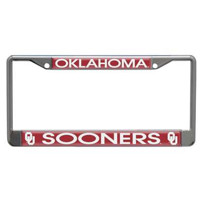 Oklahoma Sooners Metal License Plate Frame w/Domed Acrylic