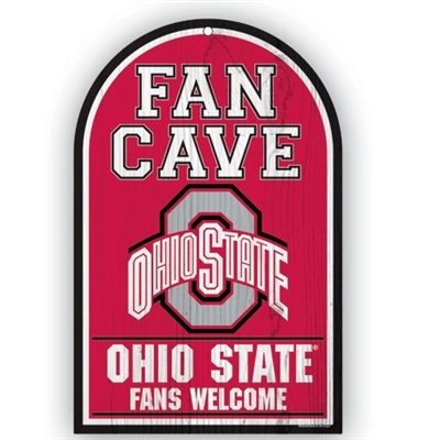 Ohio State Buckeyes Fan Cave Wood Sign